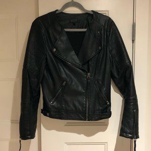 Topshop Faux Leather Moto Jacket